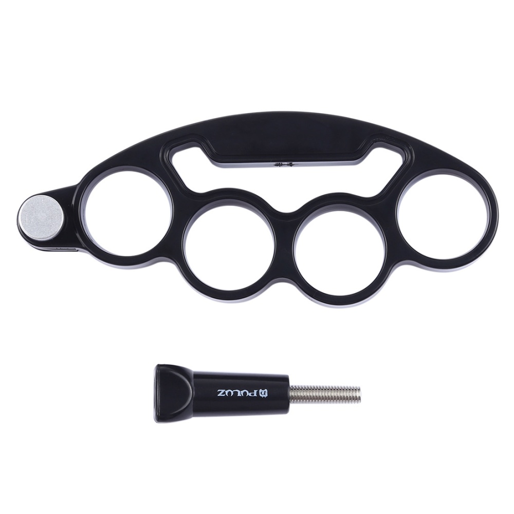 Handheld Plastic Fingers Grip Ring Monopod Tripod Mount Holder For GoPro/ Sjcam Sports Cameras black