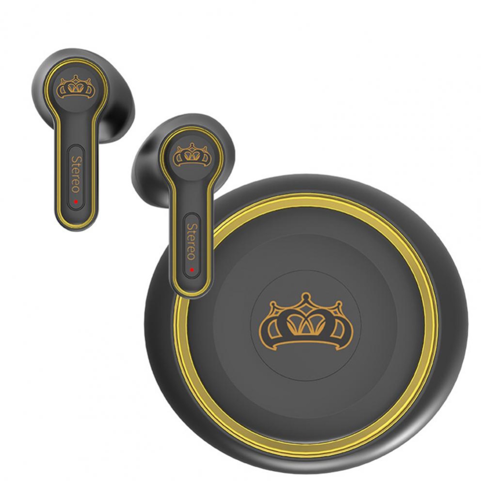 Mini Disc Wireless H3 Bluetooth-compatible Earphones Touch Stereo Noise Cancelling Low-latency Headset Handsfree Headphones black gold