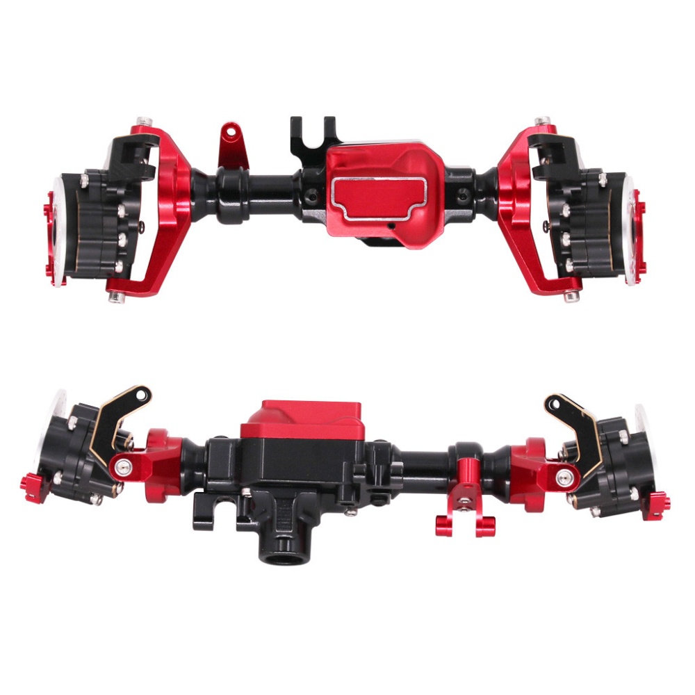 CNC Aluminum Front and Rear Portal +Brake Caliper for 1/10 RC Crawler Car Traxxas4 TRX-4 TRX-6 les Set before after - Image 2