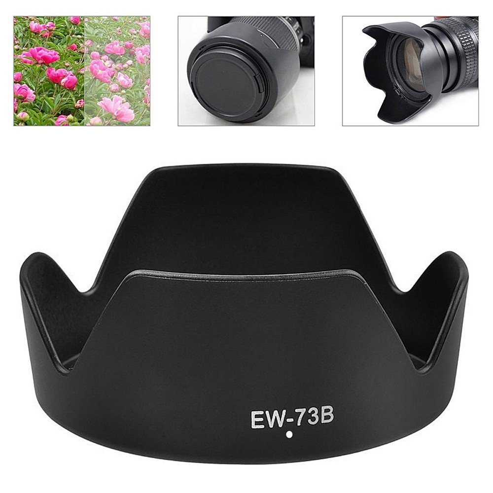 EW-73B Lens Hood Reversible Camera Lente Accessories For Canon 650D 550D 600D Len Cover black