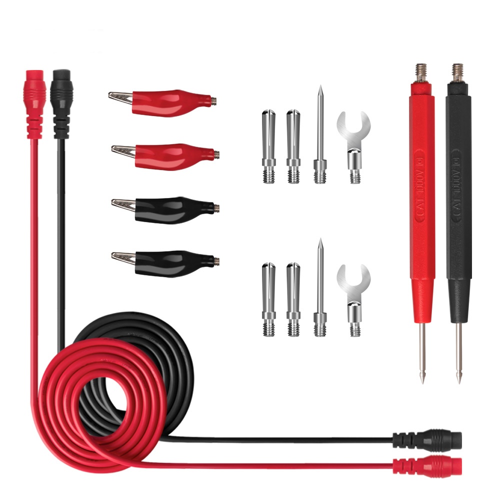 16-in-1 Test Lead Kit Replaceable Line Digital Multimeter Probe Alligator Clip