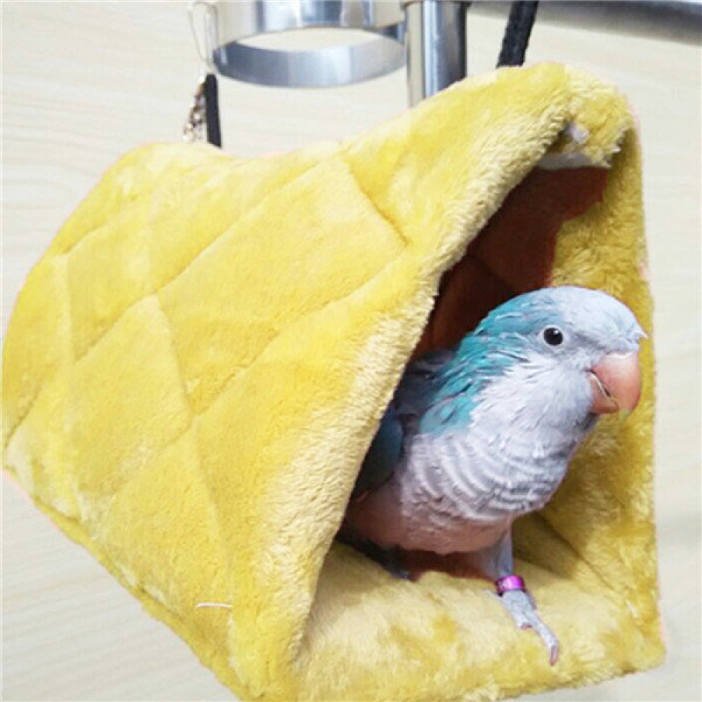 M Size Bird Hamster Hanging Cave Cage Hammock Tent Bed Bunk Parrot Toy - Blue - Image 2