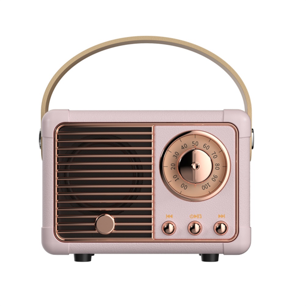 Hm11 Classic Retro Bluetooth-compatible Speaker Audio Sound Stereo Portable Decorative Mini Travel Music Player pink - Image 3