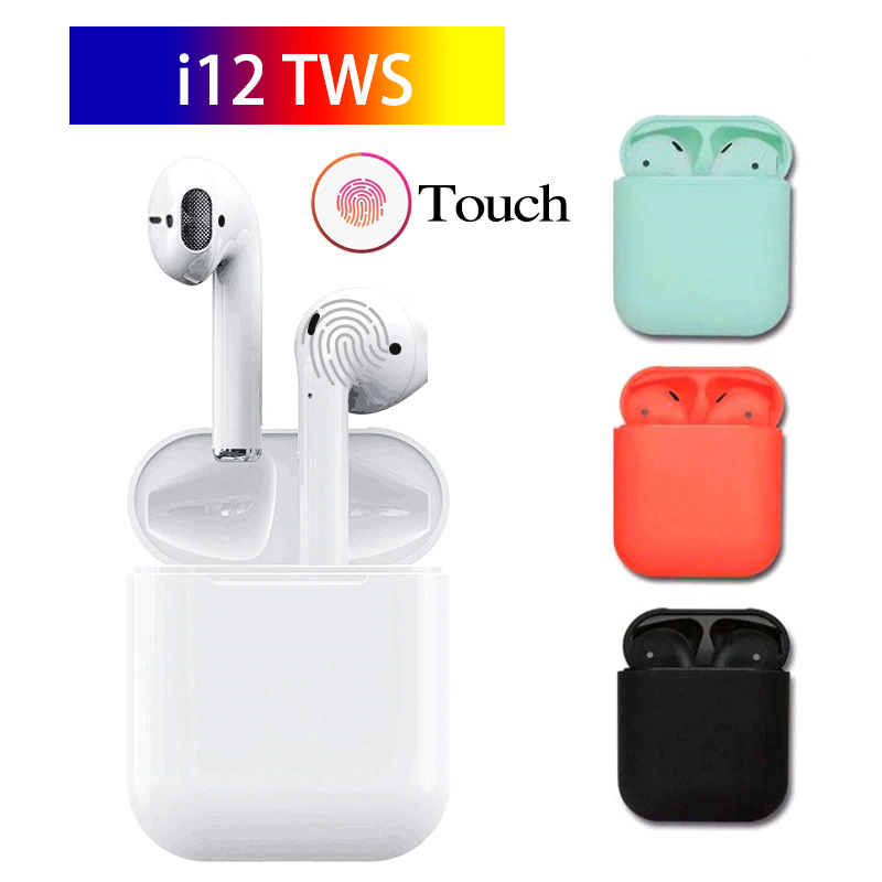 I12 Couleur TWS Bluetooth 5.0 Écouteur blanc - Image 2