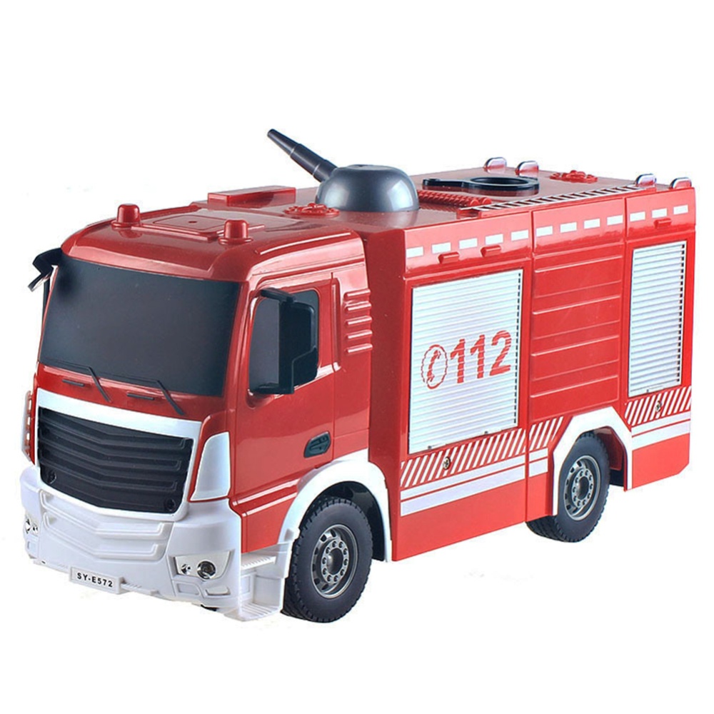 Remote Control Fire Truck Toys Cloud Ladder Lift Fighting Sprinkler 2.4ghz Wireless Engineering Vehicle For Boys Children RC fire truck [one - Image 2