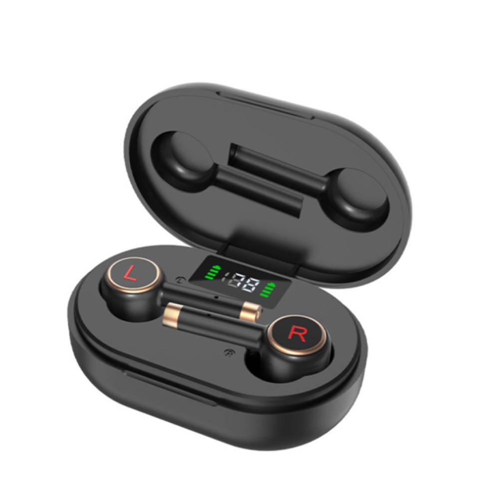 L2 Pro Bluetooth Headset Wireless 5.0 Sports Noise Reduction Earbuds with Charging Box black