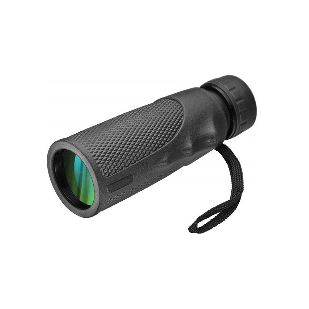 Rubber Monocular 10x25 HD High Power Portable Low Light Night Vision Mini Outdoor Telescope black