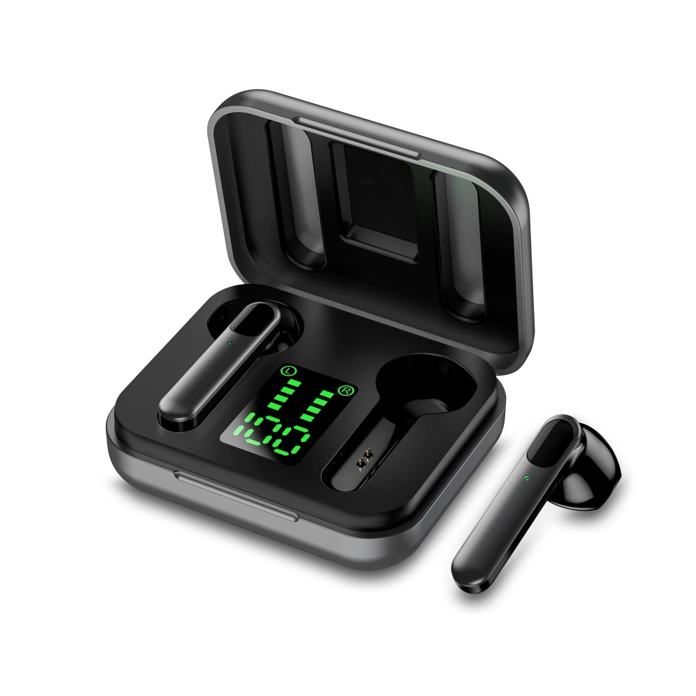 Mini Bluetooth 5.0 Wireless Headset Rechargeable Stereo Sports Earbuds black
