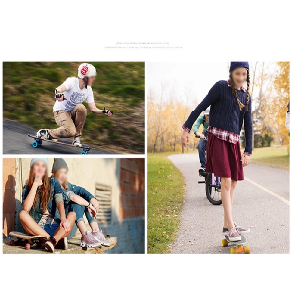 Four-wheel Skateboard Double Rocker Printed Skate Board For Beginners tenderness - Image 2