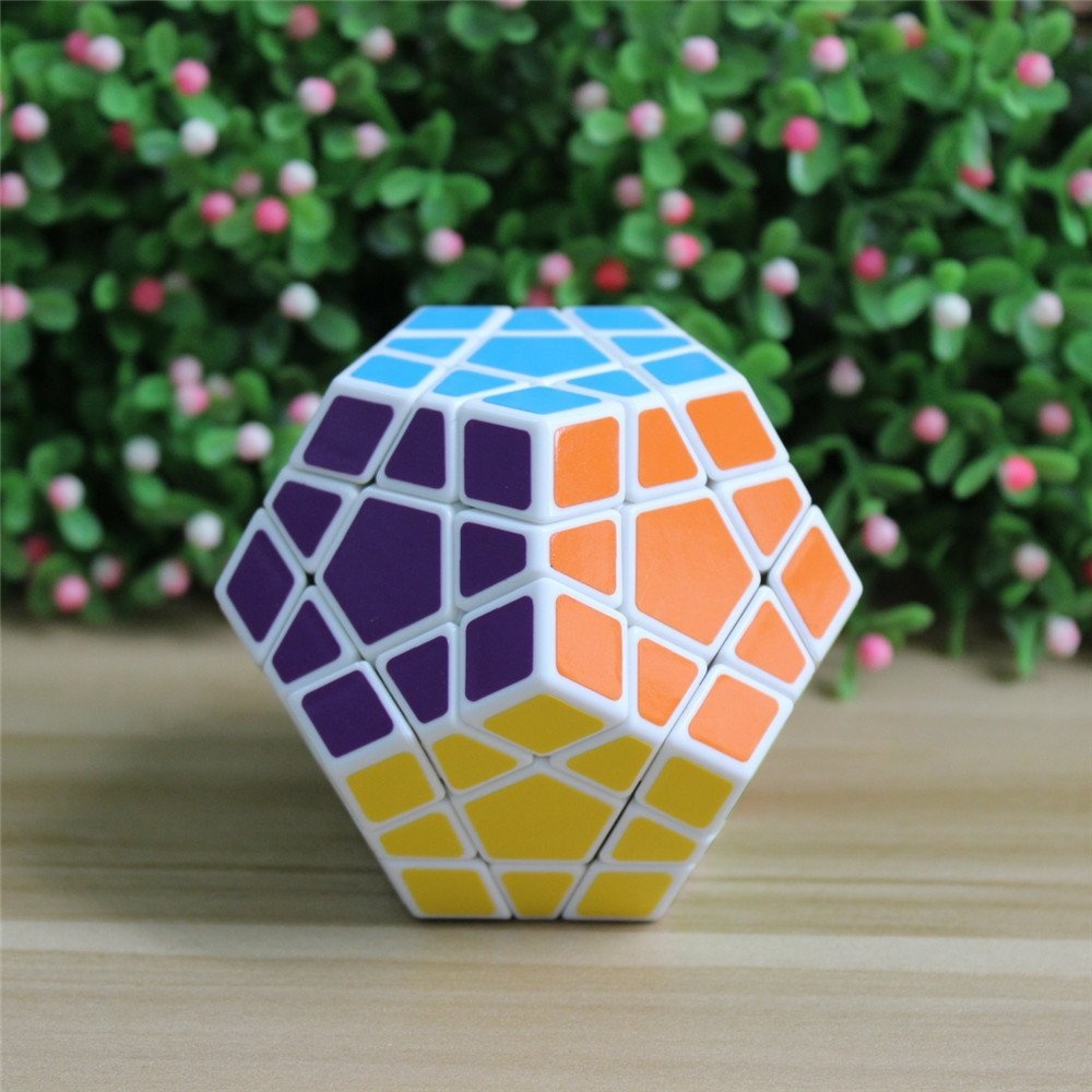 Oostifun Shengshou Megaminx Dodecahedron Magic Cube Special Brain Teasers Puzzles Toy(White)+a cube tripod - Image 2