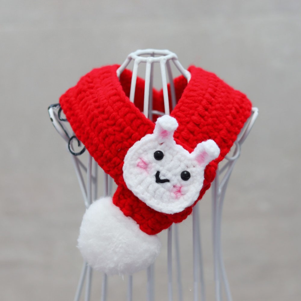 Pet Knitted Wool Collar Chinese New Year Spring Festival Decorative for Cats Dogs Bunny M - Image 2