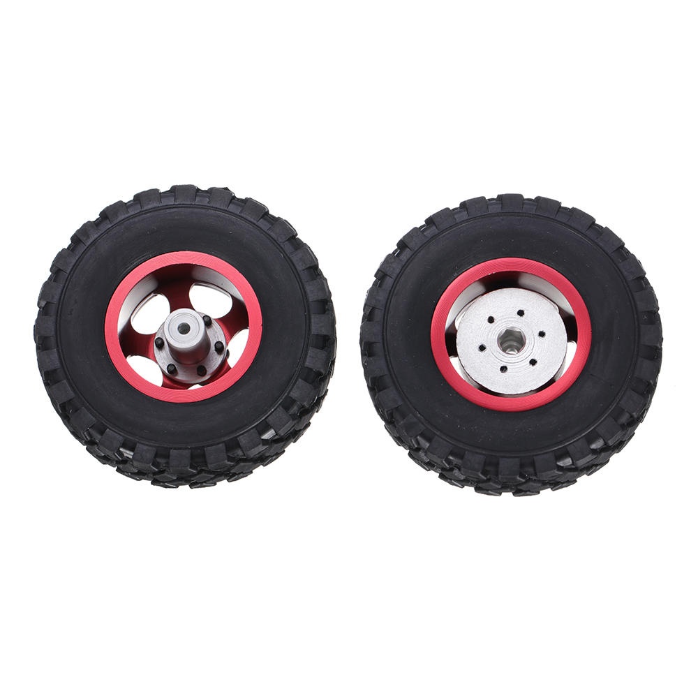 WPL 6x6 Double RC Car Wheel Tire for B16 B36 JJRC Q60 Q63 Q64 Vehicle Models red - Image 2