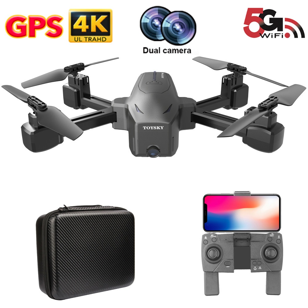 S176 Drone 4k Gps Hd Dual Camera 5g Fpv Flow Follow Me Rc Quadcopter Mini Vs Sg907 2.4G GPS positioning + 4K ESC dual camera - Image 2