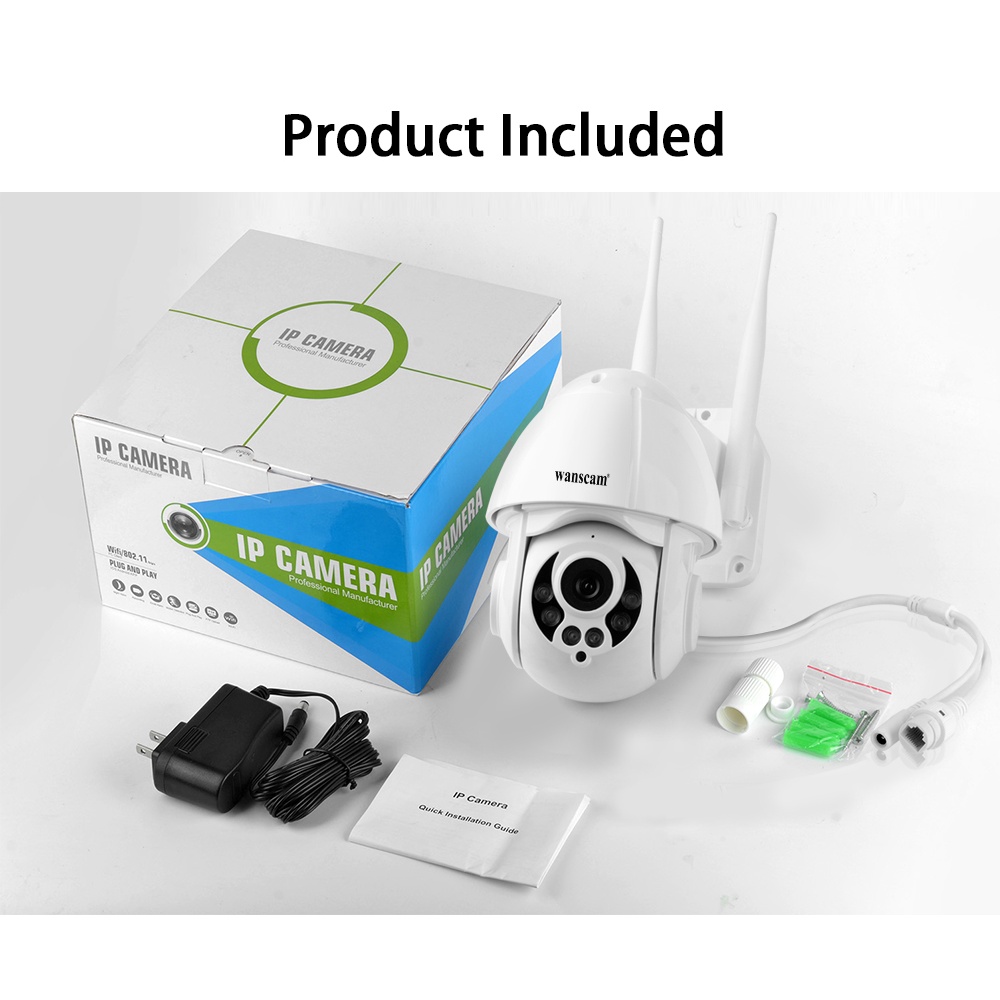 K38D 1080P FHD Wireless PTZ WiFi IP Camera 4X Zoom Motion Detection Face Auto-Tracking IP66 Outdoor Waterproof Night Vision IR 10m AU Plug