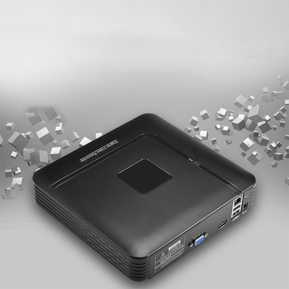 Mini 8Chanel Video Recorder ONVIF 2.0 Mobile Phone Remote Control Security CCTV for IP Camera System black_U.S. Standard