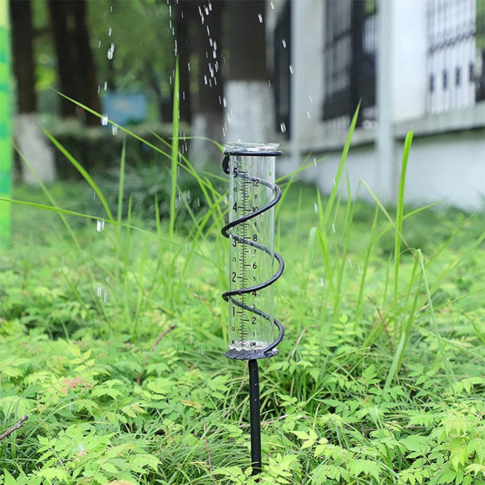 Glass Copper Rain Gauge Outdoor Garden Floating Decoration Accurate Transparent - Image 3