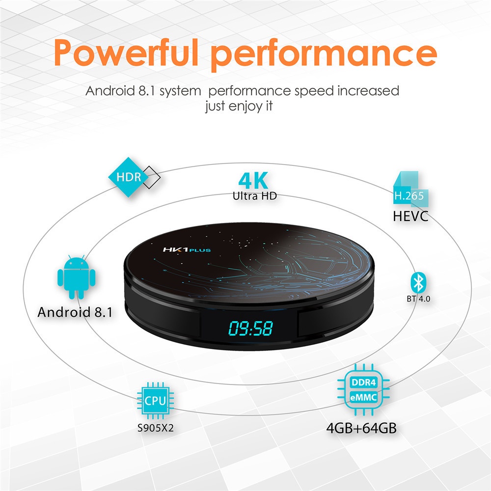 HK1 PLUS Android 32 Go ROM WiFi TV Box EU Plug - Image 3