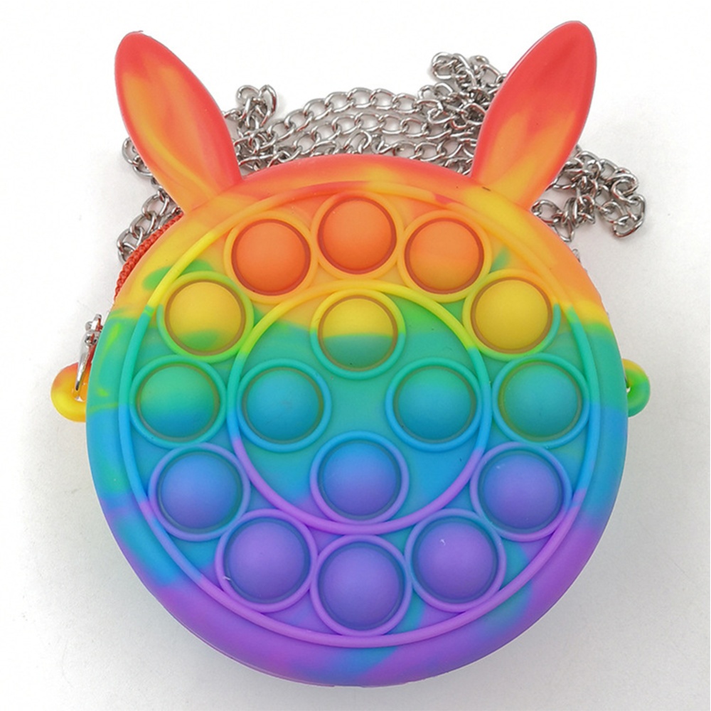 Rainbow Toys Push Unzip Doll Bag Increase Focus For Autism Needs Anti-stress Game Educational Toy Bunny_Mini - Image 2