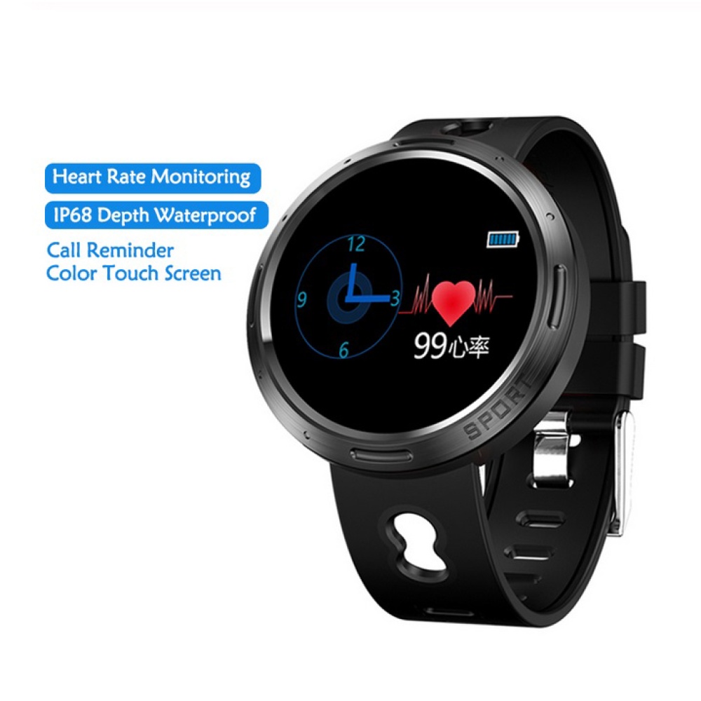 Hommes Femmes M58 Smart Watch Imperméable IP68 Couleur écran Fitness Bracelet Heart Rate Monitor Montres Pour Android iOS Téléphone Noir