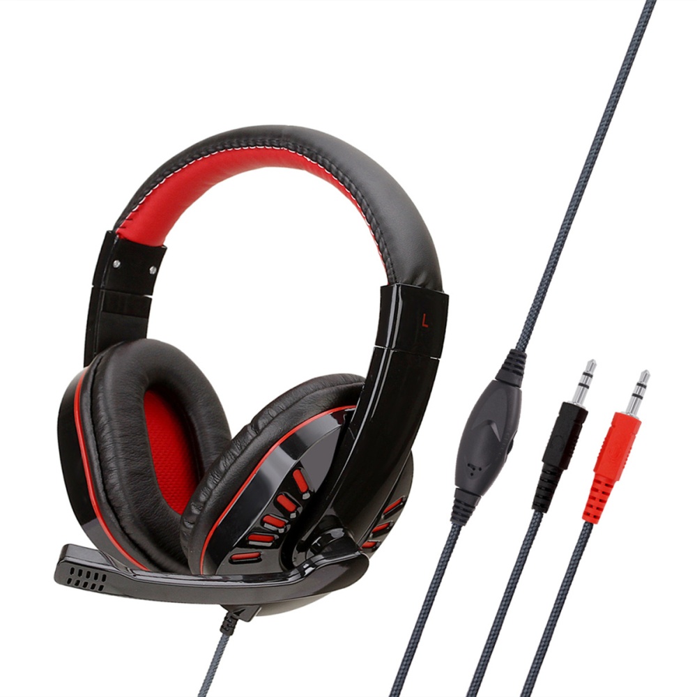 SY755MV Fashion Wired Gaming Headset Earphone for Computer black and red PC does not shine headphones with packaging - Image 3