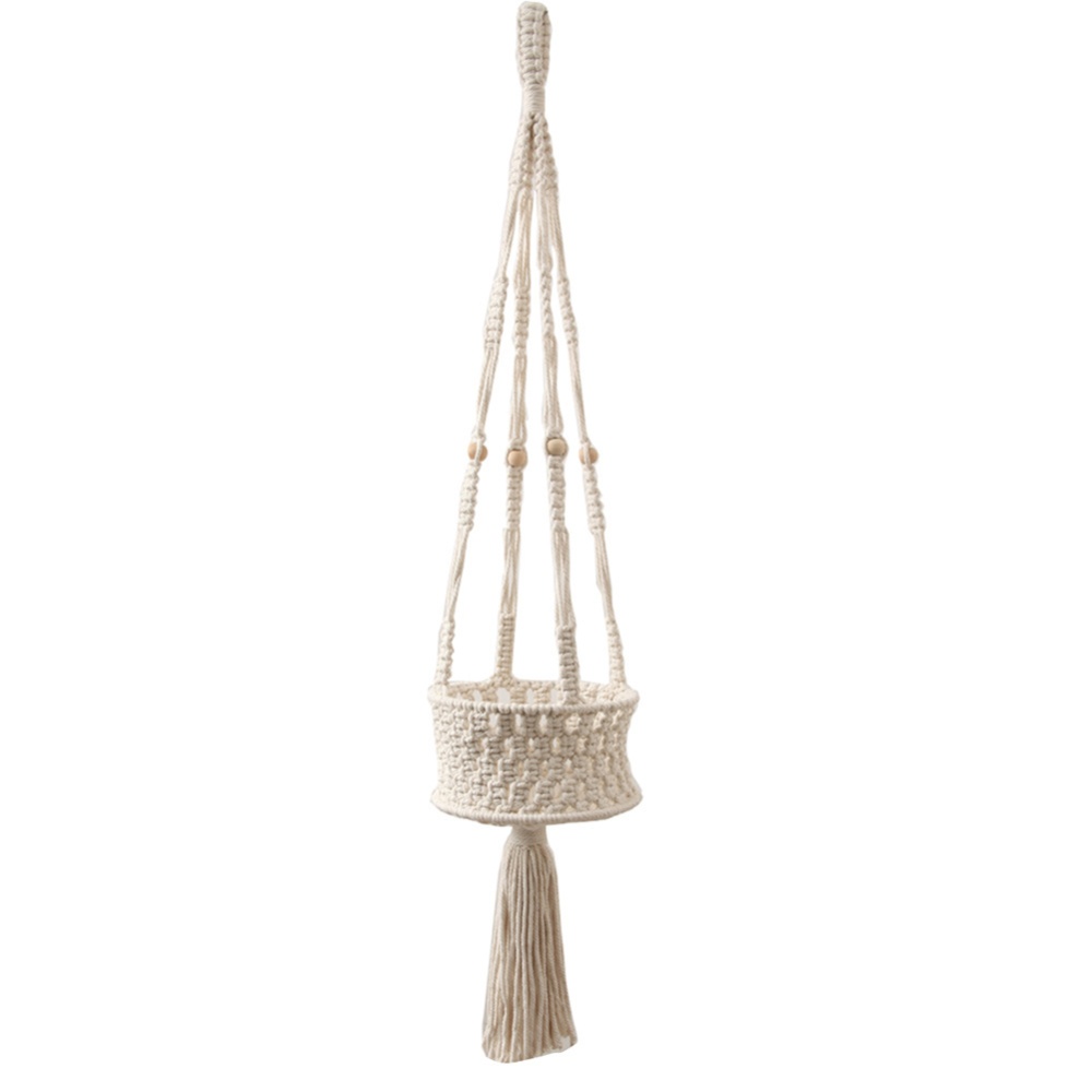 Nordic Cotton Rope Woven Handmade Plant Hanger Flower Pot Holder Wall Hanging Home Decoration - Image 3