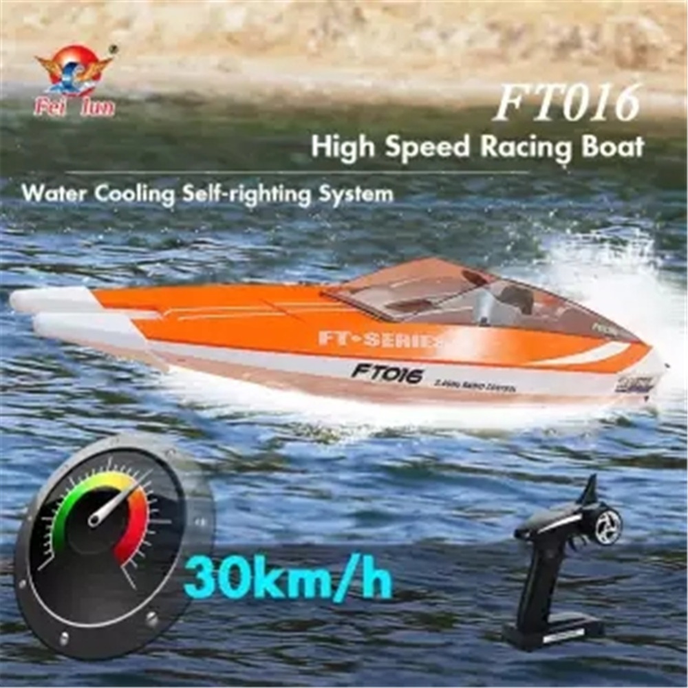 FT016 2.4G 30km/h Wireless High Speed RC Racing Boat Toy for Kids Adults green - Image 2