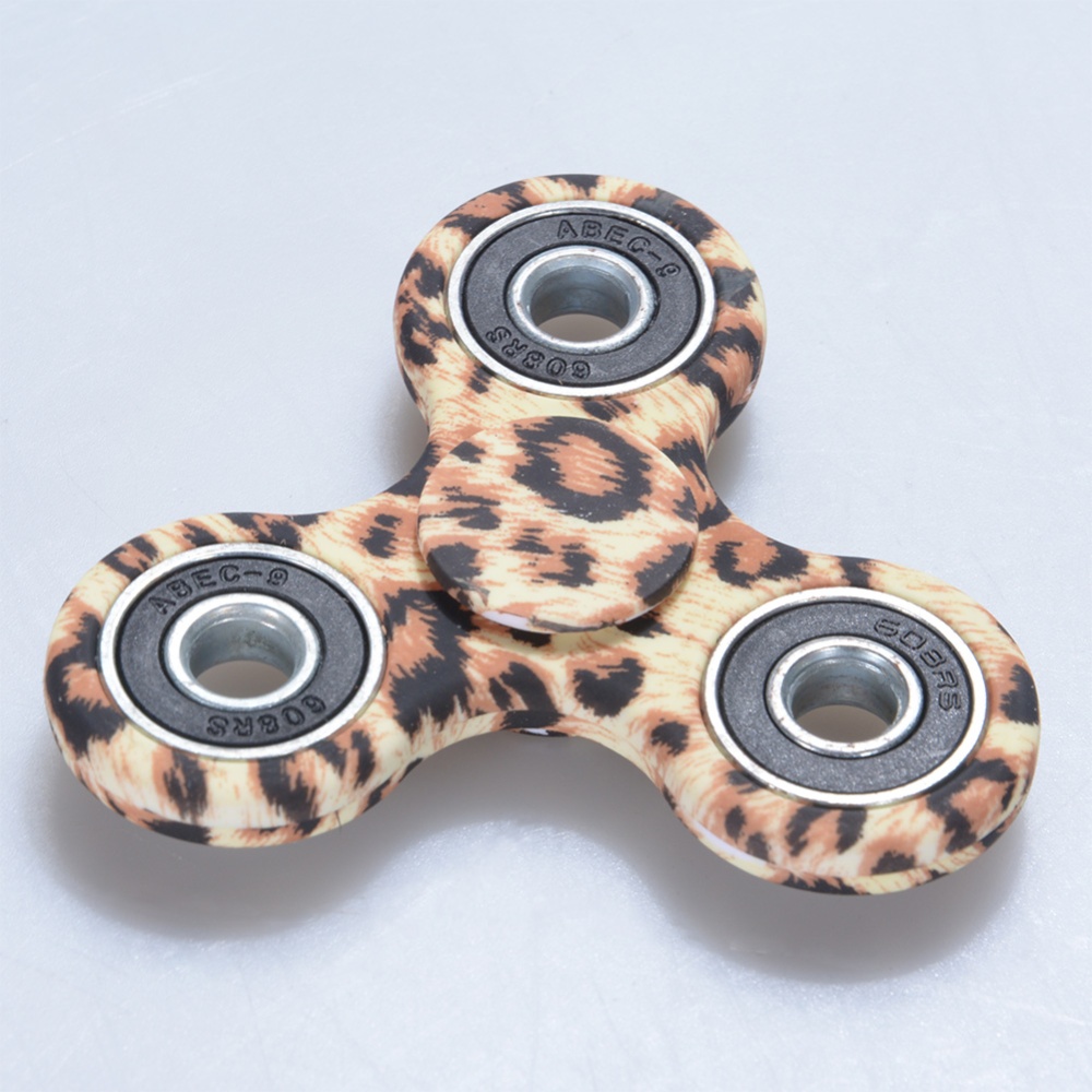 EDC Fidget Spinner, Color Print Hand Spinner Toys, Tri Spinning Stress Reducer for ADHD Focus Relieves Anxiety and Boredom