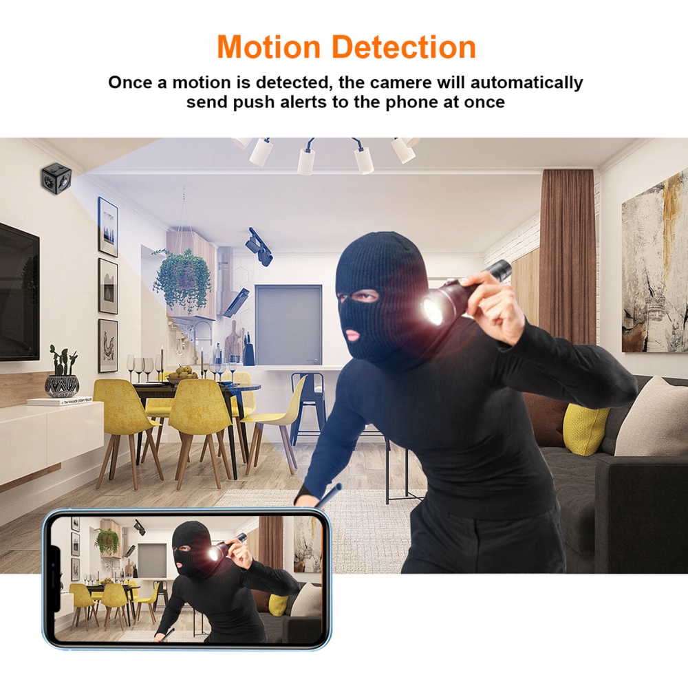 K14 Wireless Surveillance Camera HD 1080p Wifi Smart Remote Monitor Black - Image 2