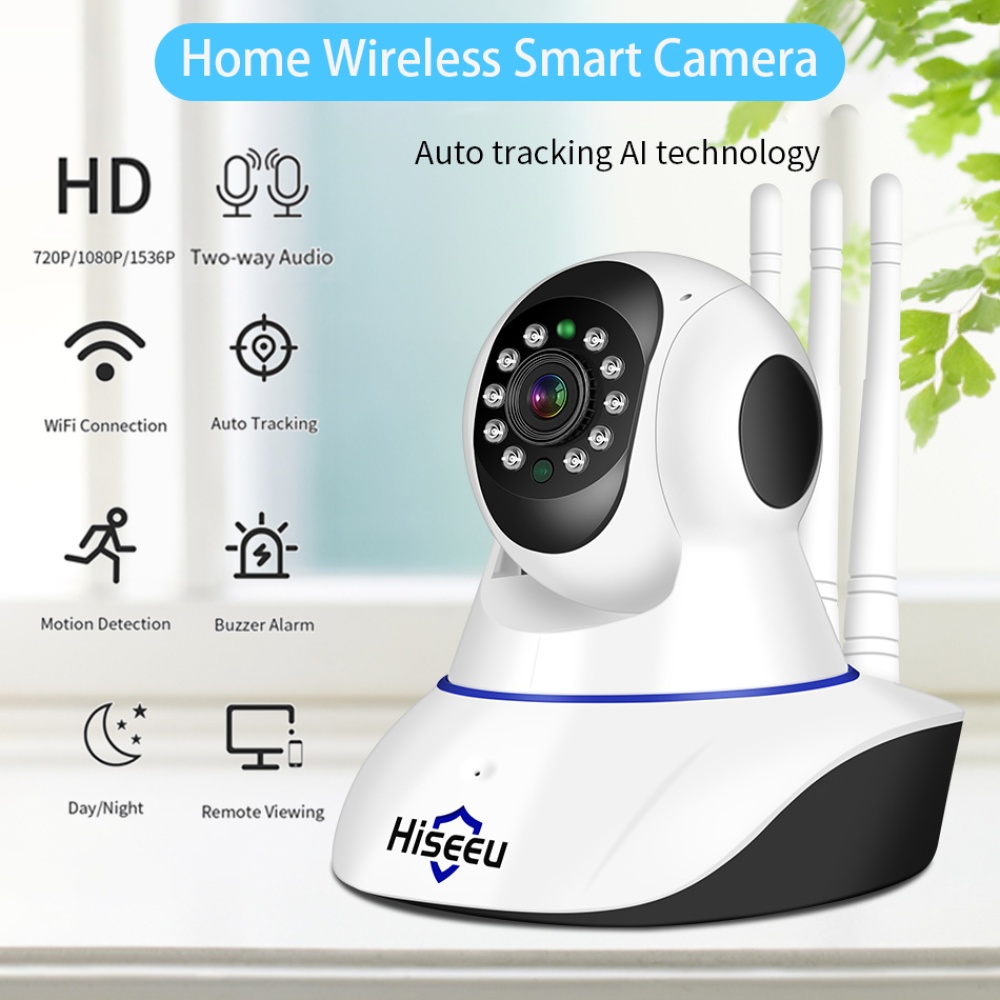 Home Security 1080P 3MP Wifi IP Camera Audio Record Memory Card P2P HD CCTV Surveillance Wireless U.S. regulations - Image 2