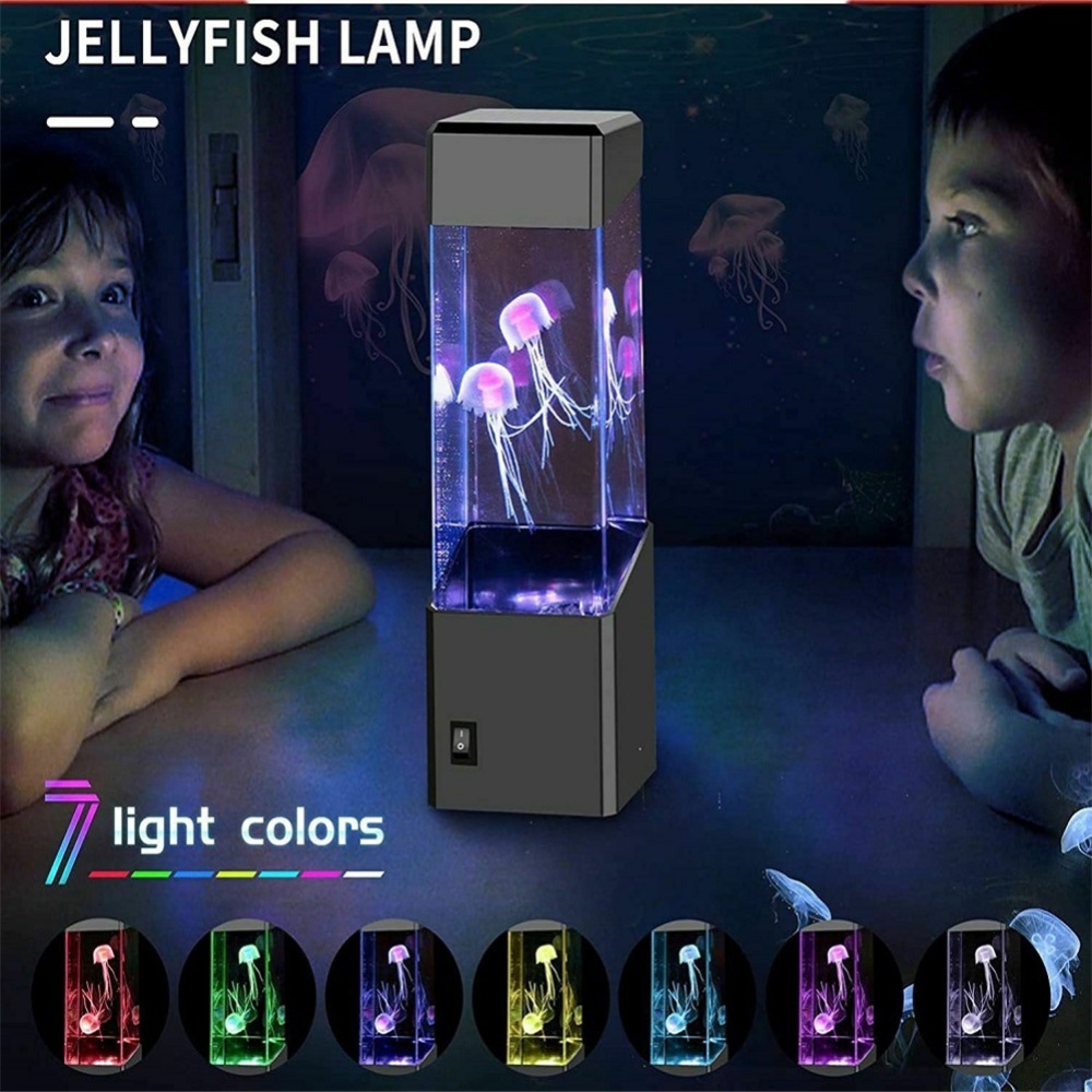 Led Jellyfish Night Light Aquarium Fish Trunk Multi-colored Decorative Lamp Great Gift fish tank - Image 3