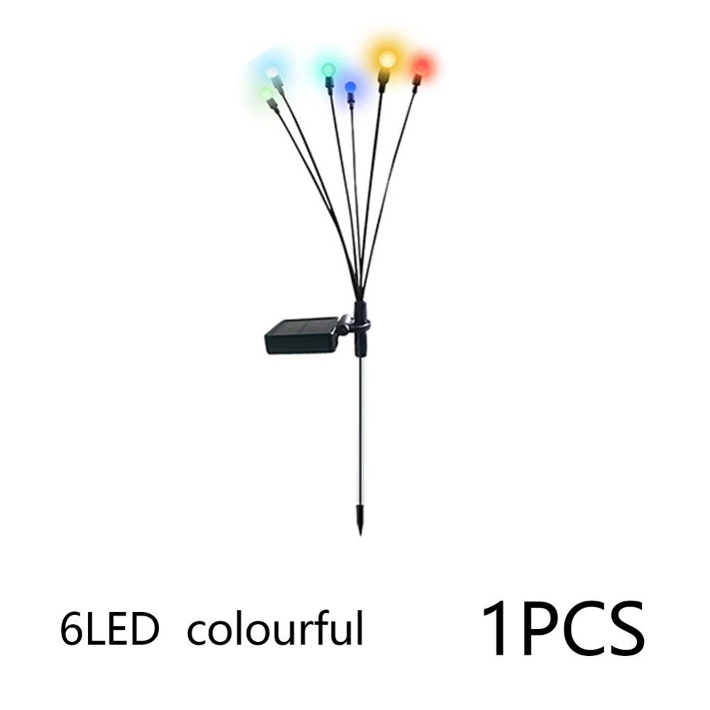 Solar Floor Light Garden Decoration Firefly Lamp Ip65 Waterproof Courtyard Lawn Camping 8 heads colorful - Image 2