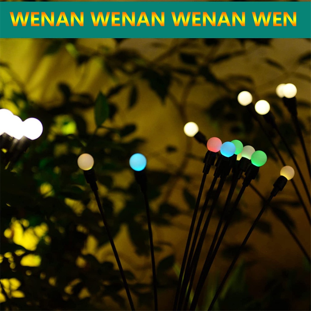 Solar Floor Light Garden Decoration Firefly Lamp Ip65 Waterproof Courtyard Lawn Camping 8 heads colorful - Image 3