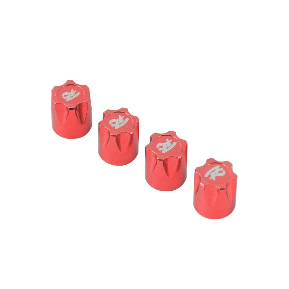4Pcs Aluminium RC Car Wheel Rim Center Cap M4 Nut for 1/10 Crawler Traxxas TRX4 Axial SCX10 90046 D90 Tamiya MST red