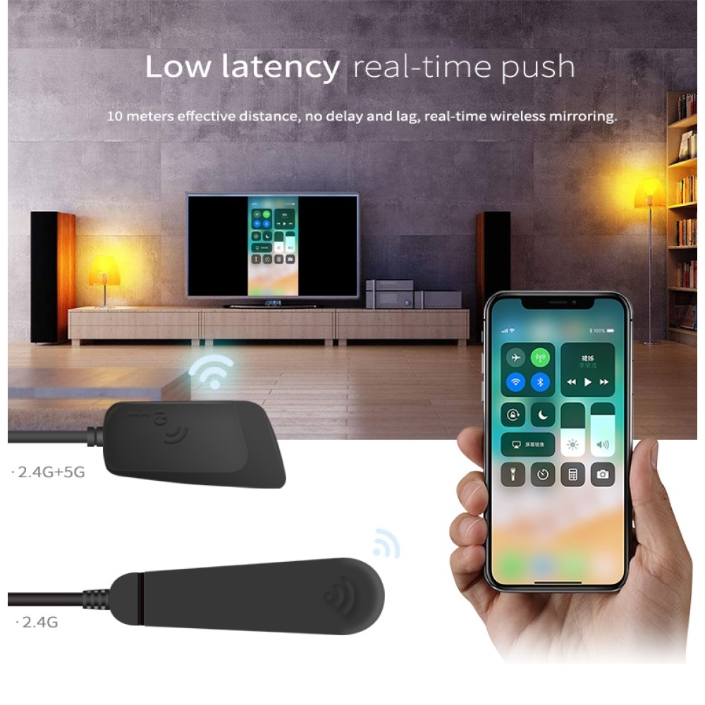Mirascreen TV Dongle Dual Band 2.4GHz 5.8GHz 4K HD WiFi Miracast Airplay DLNA Stick EZCast Display 2.4G