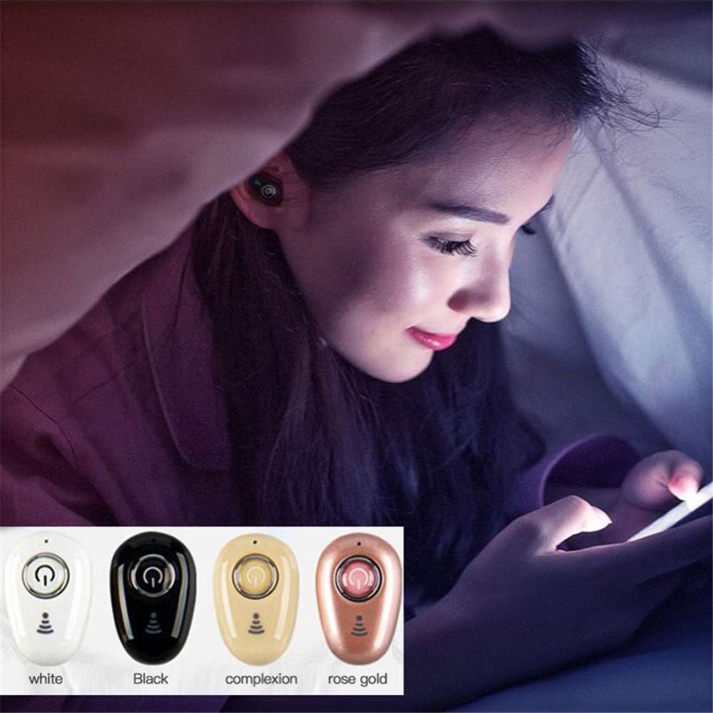 S650 Bluetooth Headset Mini Wireless In-ear Invisible Earbuds Handsfree Stereo with Mic for All Smart Phone Rose gold - Image 3