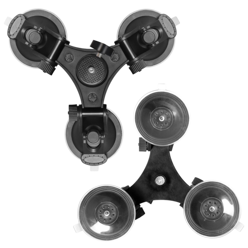 Suction Cup for GoPro Camera Car Glass Sucker Mount Holder Tripods with Angle Adjustable Ball Head Insta360 ONE Triangle sucker + adapter pa - Image 3