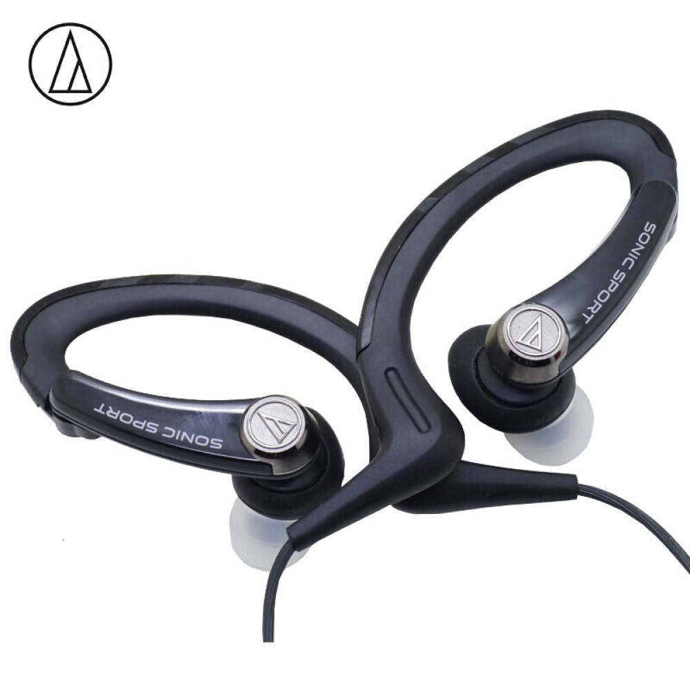 Original Audio-Technica ATH-SPORT1iS In-ear Wired Sport Earphone With Wire Control IPX5 Waterproof For IOS Android Smartphone Black - Image 4