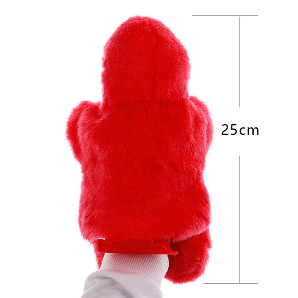 Cartoon Parrot Hand Puppet Cute Bird Animal Toy Storytelling Prop Red 27cm - Image 2