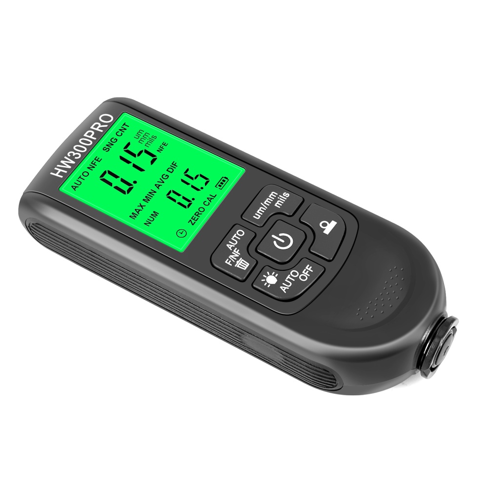 HW-300PRO Coating Thickness Gauge 0-2000um Digital Lcd Display Paint Meter Black - Image 2