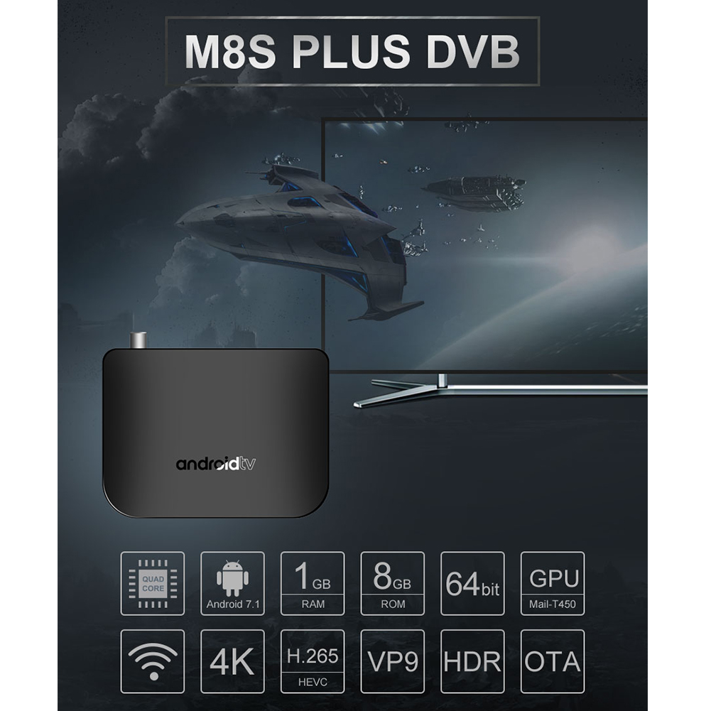 Boîte de télévision RAM M8S Plus 1 Go - Plug US - Image 3