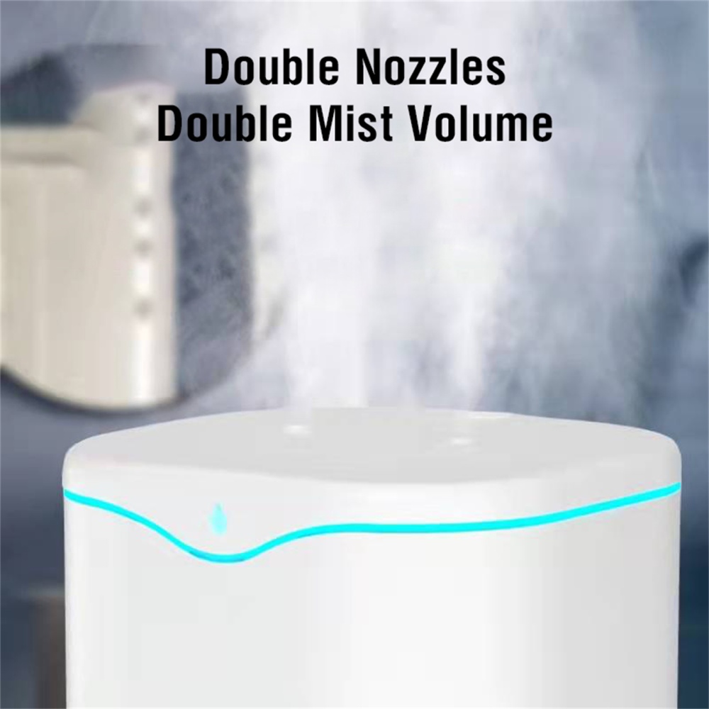 2200ml Double Spray Air Humidifier Ultrasonic Essential Oil Diffuser with Water Tank White - Image 3