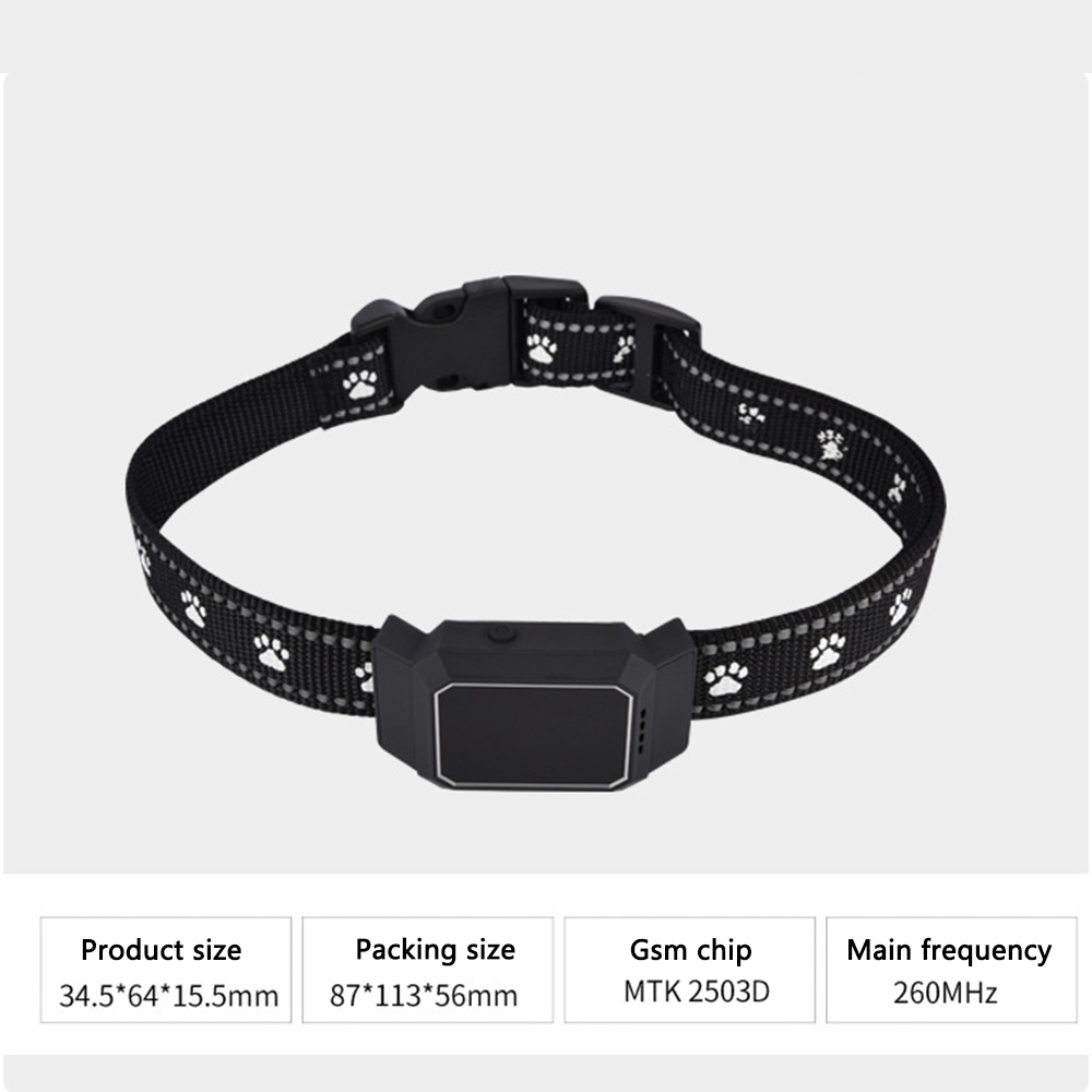 D35 Pet Locator Cat Dog Anti-lost Collar GPSTracker Remote Voice Monitoring with Lbs Wifi Waterproof Black - Image 2