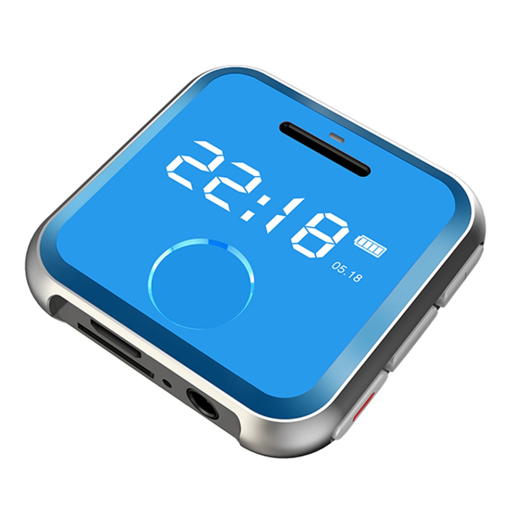 H-R300 0,9pouce Écran Mini Metal Mp3 Lecteur de musique d'entrée de gamme avec radio FM Voix Enregistreur bleu