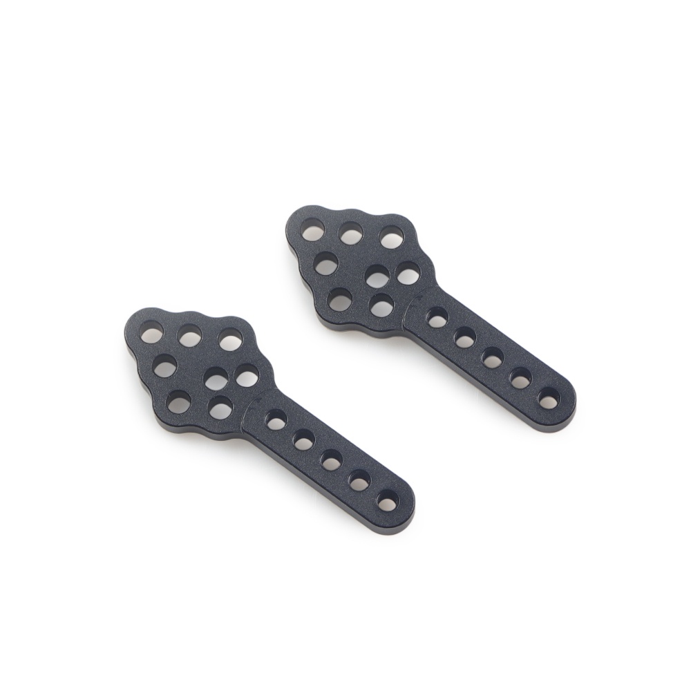 4Pcs CNC Metal Shock Absorber Mount Adjust Height Angle Stand for RC Crawler Car Axial SCX10 90046 D90 D110 black - Image 2