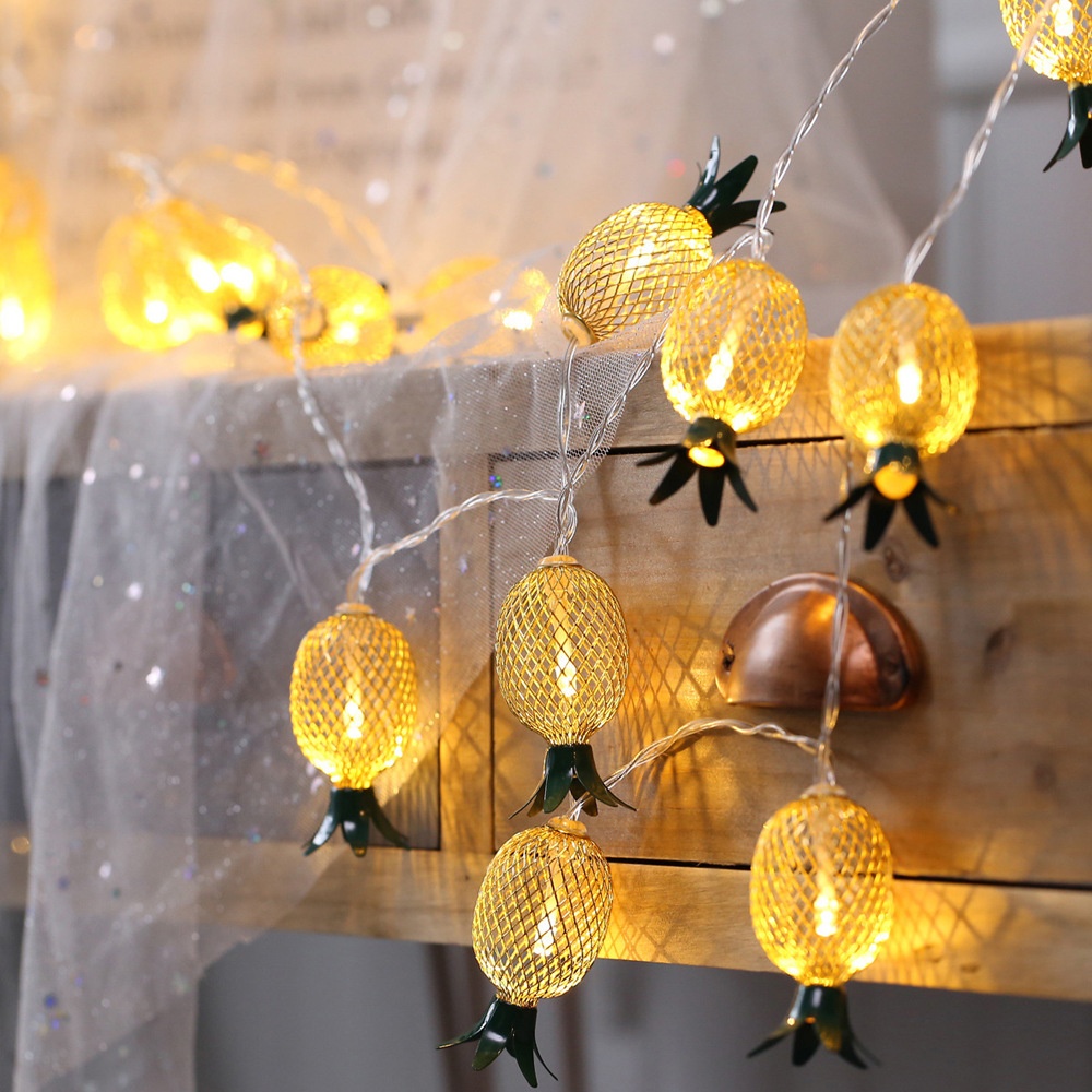 1pc 10LEDs Pineapple String Lights USB Charging Christmas Party Garden Decoration Fairy Light - Image 3