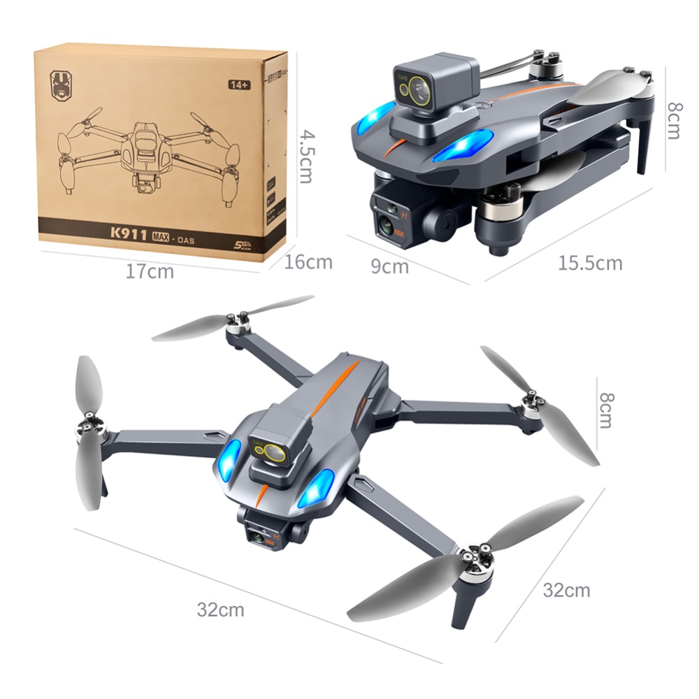 K911 Max Gps RC Drone Professional Dual HD Camera Brushless Motor Foldable Quadcopter 3 batteries
