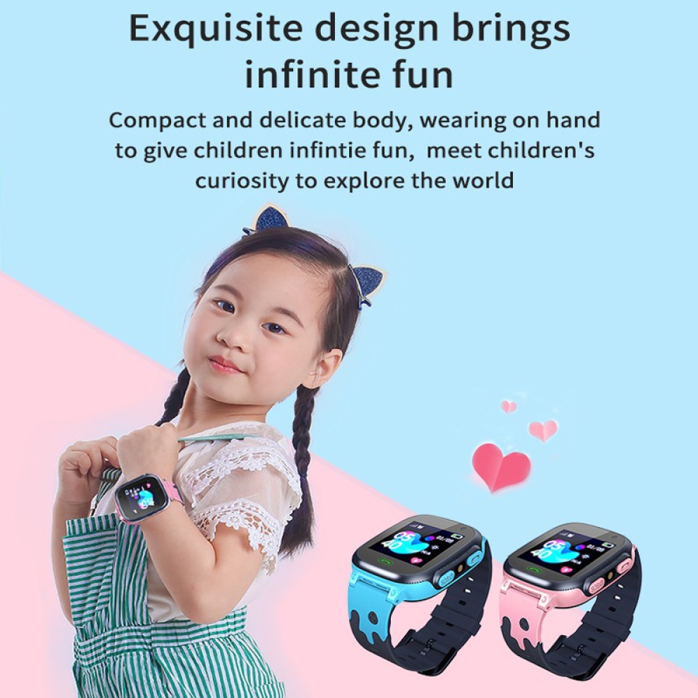 Q15 Kids Smart Watch Children SOS Antil-lost Waterproof Smartwatch 2G SIM Card Clock Location Tracker Blue - Image 3