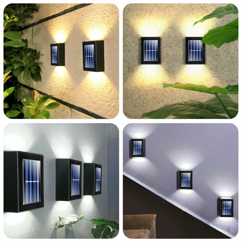 Solar Lamp Light Wall-mounted Garden Path Courtyard Adjustable Cold Color warm light - Image 3