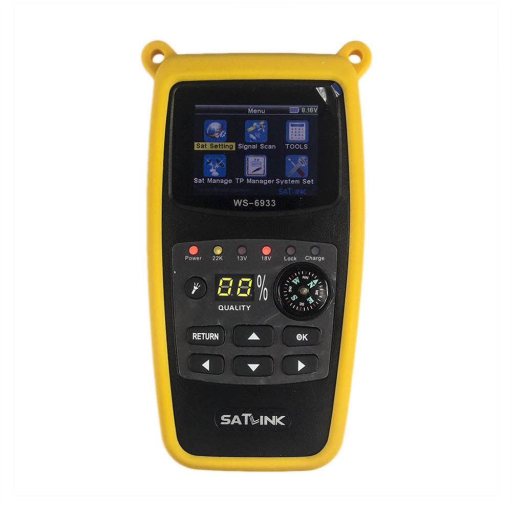 Satlink Ws-6933 Digital Satellite Finder 2.1-inch Lcd Display Screen Dvb-s2 Probe Meter Support Disseqc 1.0/1.1 And 22khz Tone EU plug - Image 3