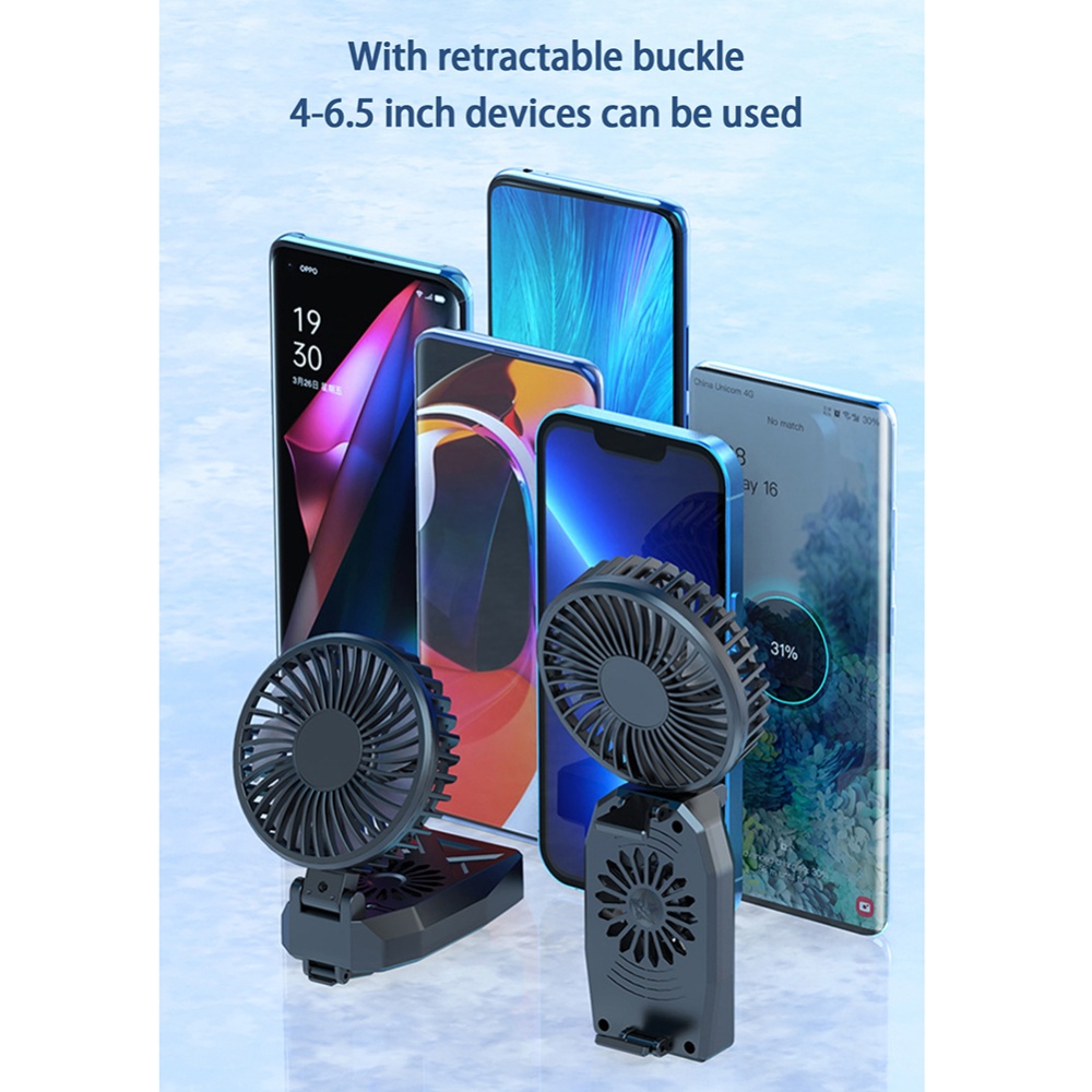 Z05 Phone Cooler Portable Handheld Cooling Universal Fan Quick-cooling Fans Black battery version - Image 3